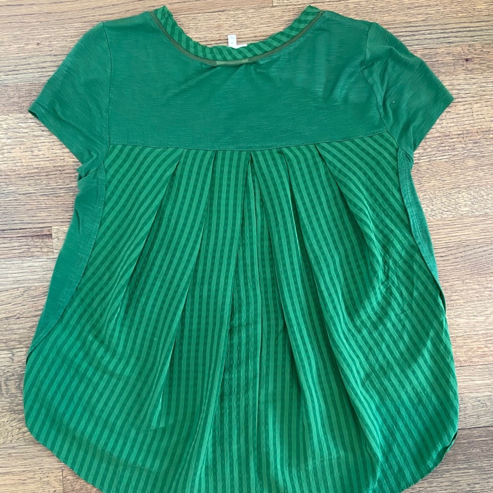 Anthropologie green top